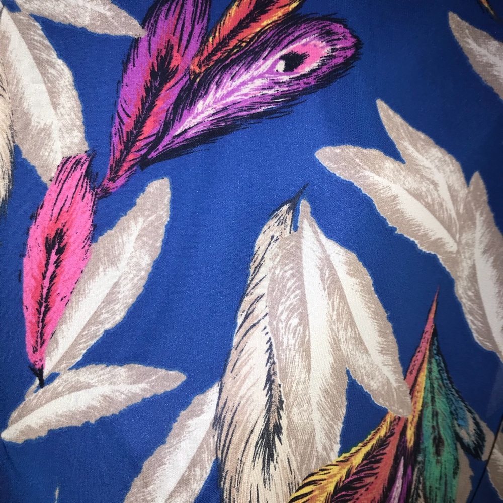 Lularoe Blue Feathered Skirt Size Large